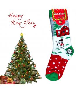 HAVLU YILBAŞI ÇORABI 12 ÇİFT RENKLİ POŞETLİ