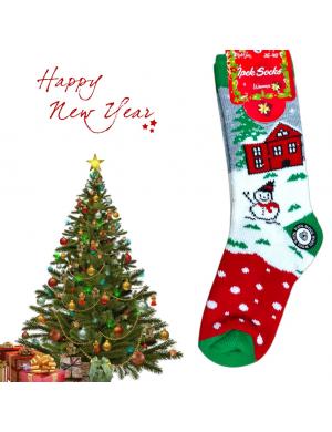 HAVLU YILBAŞI ÇORABI 12 ÇİFT RENKLİ POŞETLİ